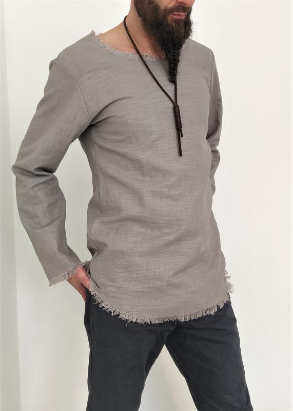 Ľanová košeľa Trhan M - šedá