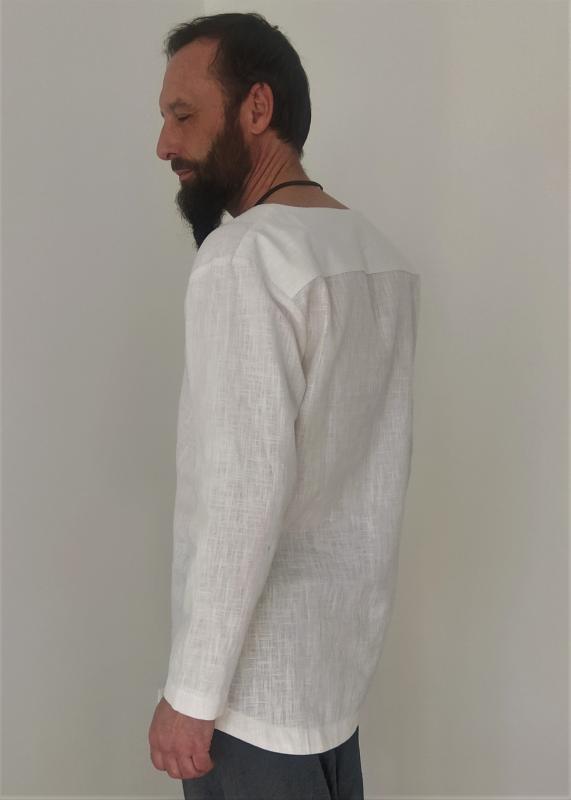 Ľanová pánska košeľa Roľník - XL