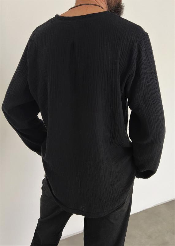 Bavlnená košeľa Vetroplach - L čierna
