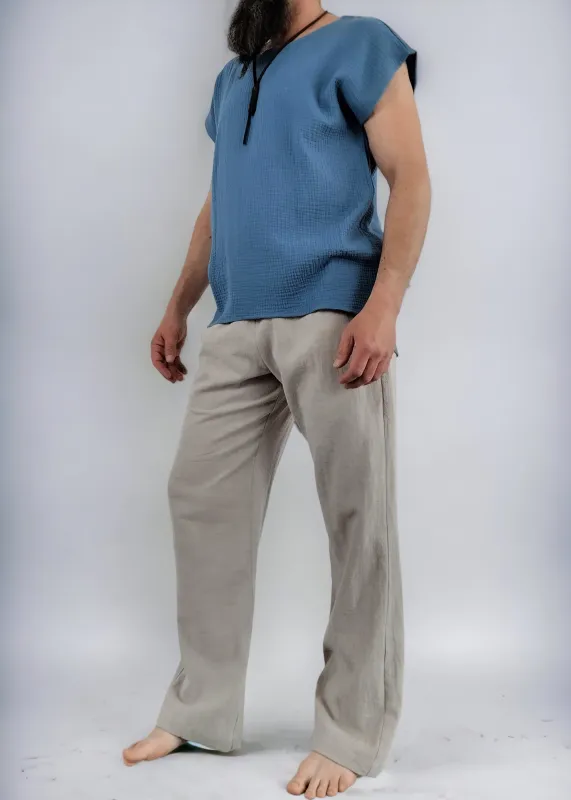 Bavlnené krátke tričko - modré